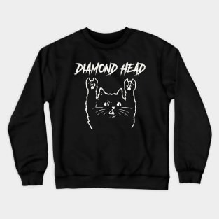 diamond head metal cat Crewneck Sweatshirt
